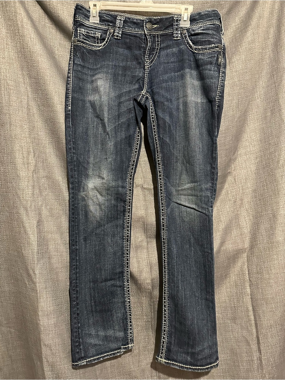 Silver Jeans Women’s Straight-Leg Dark Indigo Jeans